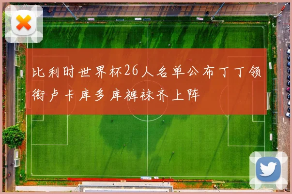 比利时世界杯26人名单公布丁丁领衔卢卡库多库裤袜齐上阵